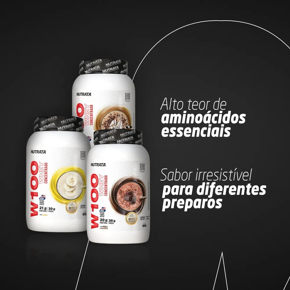 Nutrata W100 Whey Concentrado 900g - Imagem 2