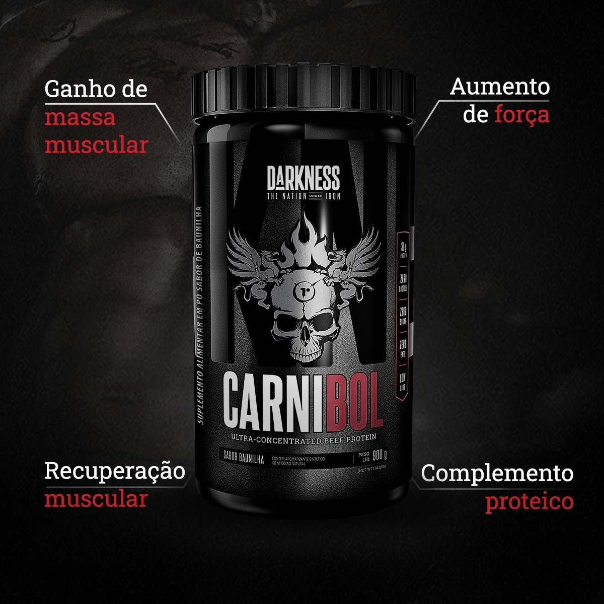 Proteína de Carne 900g Carnibol - Imagem 3