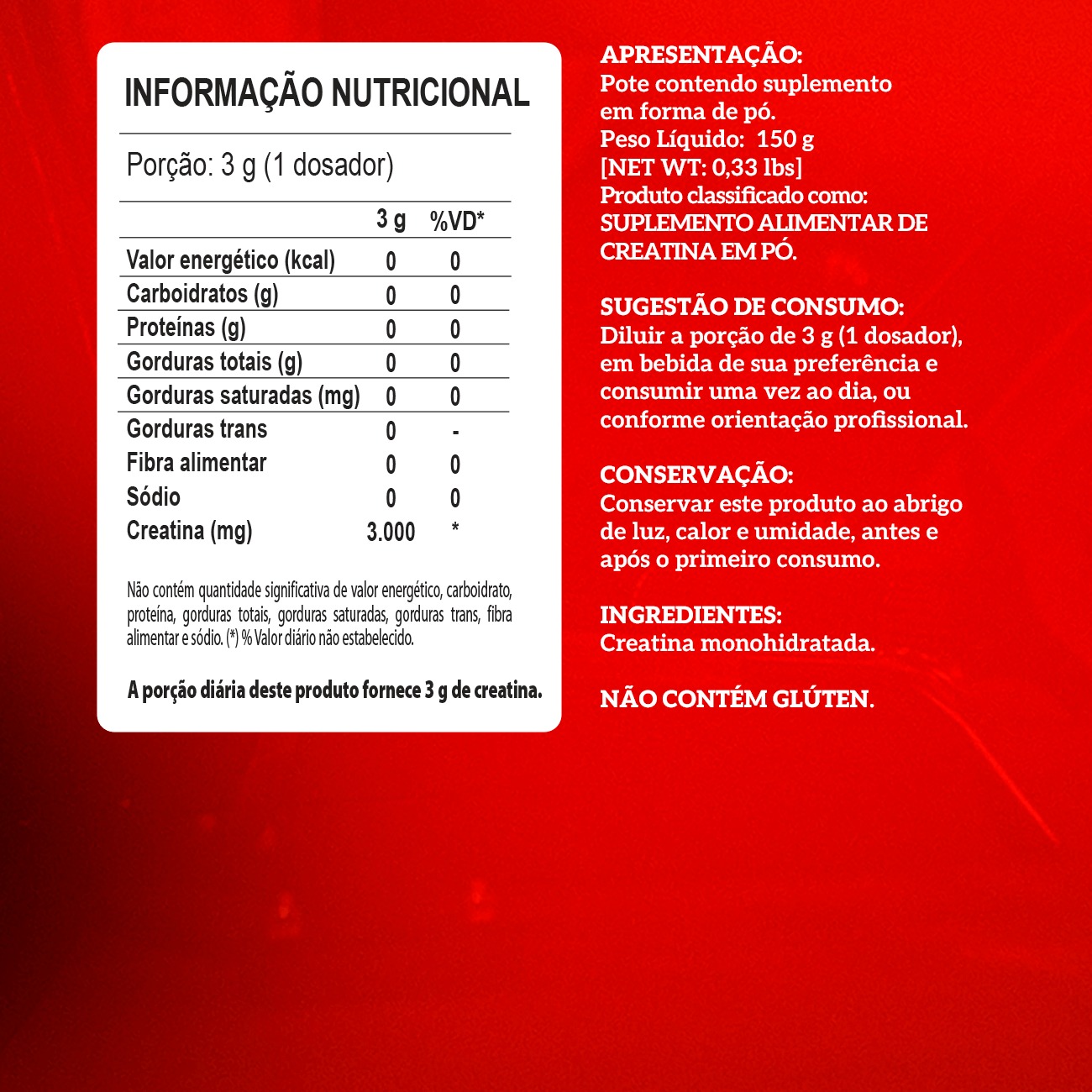 Creatina 100% Pura 150g integralmedica - Imagem 2